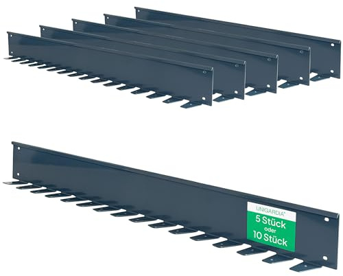 UNIGARDIA Rasenkante aus Metall Anthrazit 5 m - 5 mm breiter Rand - Flexible Metall Beeteinfassung 10 cm hoch - Einfache Montage, Erdanker inklusive