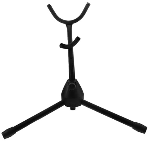 Gatuida Saxophonständer für Alt und Tenorsaxophon mit Rutschfestem Stahl Eisen und Ergonomischem Design für Musikunterricht und Zuhause in Schwarz Zufälliger Stil