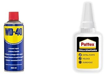 Bundle WD-40 MUP Lubrificante Spray 400 ml & PATTEX Colla Istantanea Extra Forte 50g