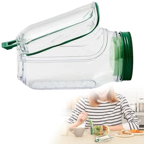 Salad Pod, Salad Jar with Side Opening, Salad Pod Jar with Dressing Pot, Salad Lunch Box, Portable Fresh Salads Bowl, Leakproof Salad Container for Lunch, Meal Prep, Office, Camping, Travel (1pcs)