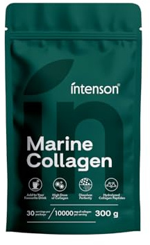 Intenson Polvere di Collagene Marino, 300 g, Idrolizzato di Pesce Tipo I