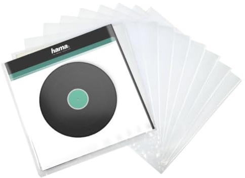 Hama 00181430 LP-Außenhülle, 10 Stück, Transparent