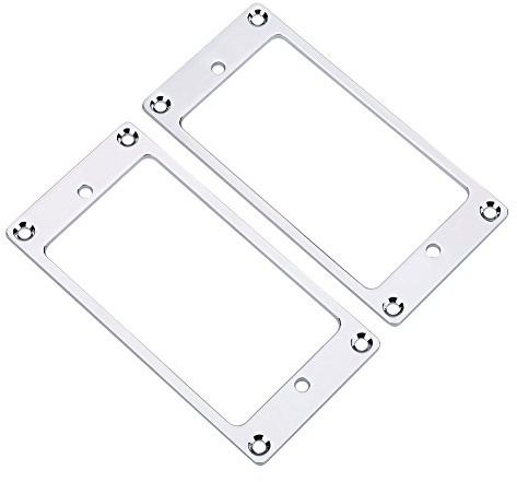 Humbucker Pickup Abdeckung, einfach montierbar, E-Gitarren Ersatzteile Metall Silber 2 Stück, for Musiker Gitarrenbauer kreatives Hobby Heimstudio Live-Bühne