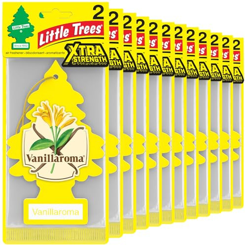 LITTLE TREES Car Air Freshener | Xtra Strength Provides Long-Lasting Scent for Auto or Home | Extra Boost of Fragrance | Vanillaroma, 24 Air Fresheners