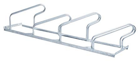 Fahrradständer Reihenparker TOP mit 45° Schrägstellung - links - 4 Stellplätzen - Reifenbreite bis 55 mm - Radabstand 350 mm