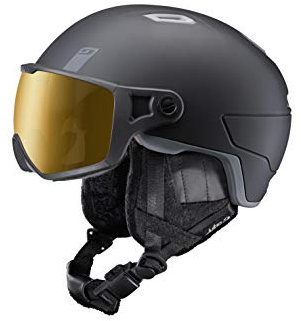 Julbo Globe Skihelm mit Visier, Erwachsene, Unisex, Schwarz, 54/58