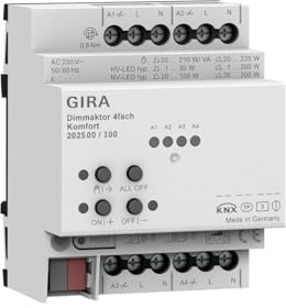 Gira Dimmaktor 4-f. REG KNX Secure 202500