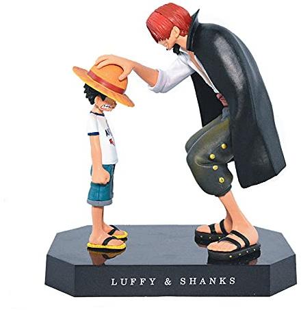ZKTSRY Figurine d'action One Piece Shanks Touching Luffy - Modèle de figurine d'action - Décoration de gâteau d'anniversaire - Figurine de poupée sur le thème de l'anime Ninja