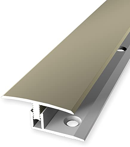 PROVISTON | Übergangsprofil | Laminatausgleich | Breite: 31.5 mm | Höhenausgleich: 7-12 mm | Länge: 900 mm | Aluminiumprofil | Sand | 1 Stück