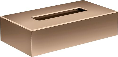Hansgrohe AXOR Universal Circular cosmetic tissue box, 42873; color: Polished Red Gold