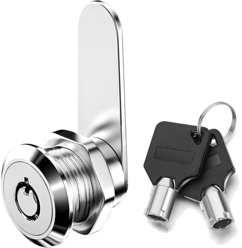 ZiYuya cerradura tubular de leva con llave diferente, para buzón de correo, armario, cajón y aparador (25mm)