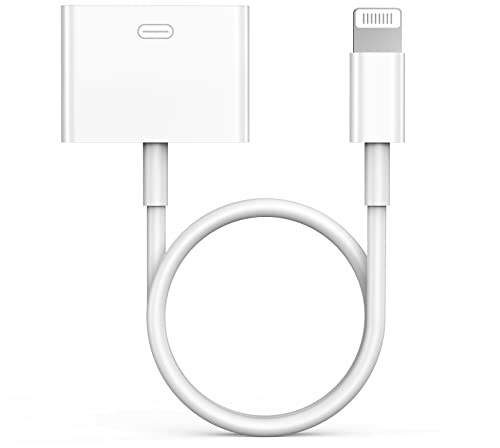 Adaptador Lightning a 30 pines, certificado MFi de Apple, sin audio, 8 pines macho a hembra de 30 pines, convertidor con cable cargador Lightning para iPhone y transferencia de datos, compatible con