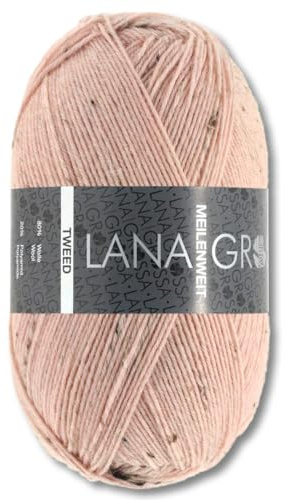 Frida's Wollhaus Lana Grossa 100 g Meilenweit 100 Tweed Sockenwolle Stricken Garn 20 Farben (149 | Rosa)