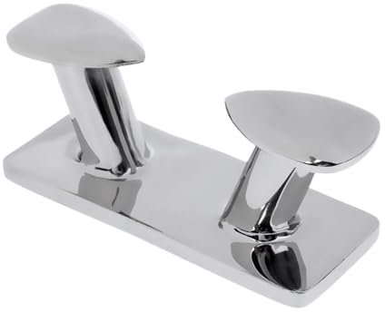 SyLabY Bootsklampe aus 316er Edelstahl, Doppelhorn-Pollerklampe, 30,5 cm Klammerhaken für Boote, Angelboote, Yacht, Kajak, Kanu, Zubehör