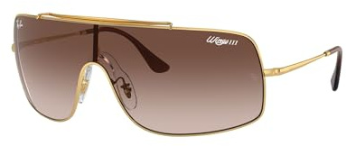 Ray-Ban Unisex Rb3897 Wings Iii Sonnenbrille, Gold/Braun schattiert