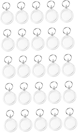 Holibanna 25 Pièces Porte-clés Acrylique Image Personnalisée Pendentif Porte-clés Photos Porte-clés Cadre Photo Pendentifs Cadre Décorations Commémorer Manquer