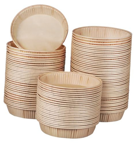 CIYODO 100pièces Mini Moules à Tartelettes Antiadhésifs Pour Cuisson De Desserts Et Gâteaux