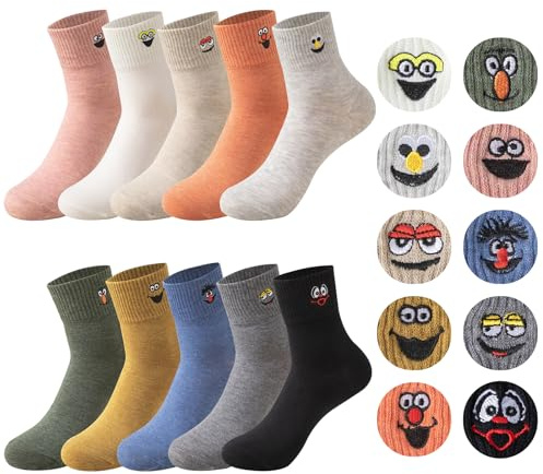 Sporzin Chaussettes Femmes 35-38 Chaussettes Sport Femme Chaussette Femme Fantaisie, 10 Paires Chaussette Femmes Rigolotes Soquette Coton