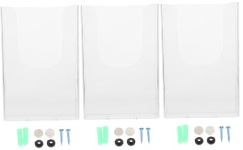 COHEALI 3 Stk An der Wand montierter Informations ständer Wandregale für Papiere Inhaber büroablagen office organizer Lagerbehälter bücherregal Wandmontierter Dokumenten-Organizer Plastik