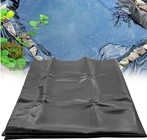Teichfolie für Fischbecken, Gartenteichfolien, leicht zu schneidende HDPE-Gummifolie, 0,2 mm, verdickte, undurchlässige Unterlage, Fischteichhäute for Wasserfall, Koi-Teiche und Sand(26*33ft/8*10m)