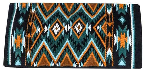 EQUIEMPRESS Sattelunterlage Western Ranch/Westernsatteldecke aus Neuseelandwolle, Top Wool Pad Sensor Flex (Anpassung möglich) A-442 (34 x 32)