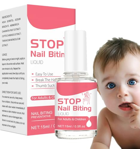 Esmalte de uñas para prevenir el pinchazo de las uñas de los niños, cuidado de uñas para niños, cuidado de uñas mordedor, cuidado para niños y adultos, tope para la succión del pulgar, sabor amargo