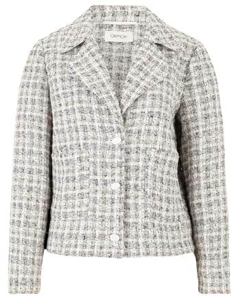 Cartoon Damen Tweedblazer mit aufgesetzten Taschen 38, Weiß/Camel