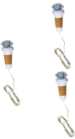 Ciieeo 3pcs String Led Night Light Corks Battery-Powered Wine Bottle Lamp Kit USB Charging String Lights for Outdoor Decor Festival Decorative Lamp