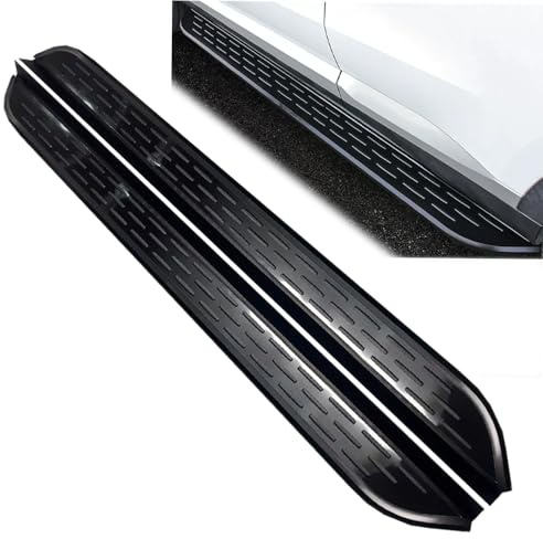 2 piezas para KGM SsangYong Musso 2019-2025 estribo lateral pedal de barra Nerf de partículas largas de aluminio negro antideslizante (con soportes)