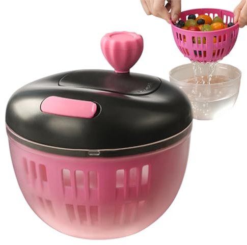 Gemüseschleuder, Mini Salatschleuder Mit Entwässerungslöchern, Mini Salatspinner -siebe & Spitzsiebe, 800ml Sieb Spülschale Schredder Robustes Küchenvorbereitung Werkzeug Für Haushalt Picknick Reise