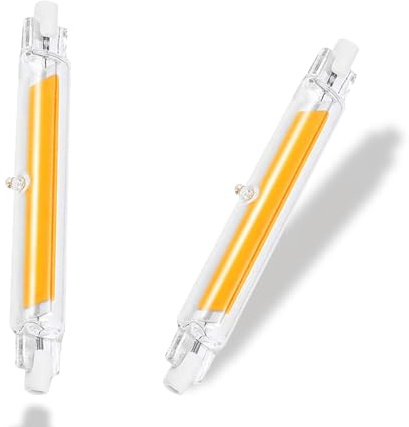 GDYOD R7S LED 78mm Dimmbar,10W LED Ersatz für 100W Halogen Leuchtmittel,Stab Warmweiß 3000K 1000LM,Kein Flackern,360°Abstrahlwinkel, AC/DC 220-240V,2er Pack