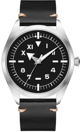 Boyarca Pilotenuhr Herren Flieger Armbanduhr Japan Automatikwerk Mechanische Uhren Edelstahlgehäuse Flieger Uhren mit Leuchtend Wasserdicht