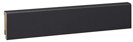 KGM Sockelleiste Modern – Folierte MDF Fußbodenleiste in Anthrazit – Maße: 2400 x 16 x 58 mm – 1 Stück