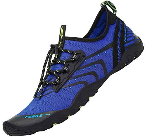 SAGUARO Mujer Hombre Escarpines - Barefoot Mujer Hombre Calzado Respetuoso Deportivas Zapatillas Minimalistas Antideslizantes Escarpines Agua para Playa Surf Rio Piscina Duque Azul, Gr.43