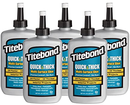 Titebond 2403 Wood Molding Glue, Clear,8-Ounces (Pack of 5)
