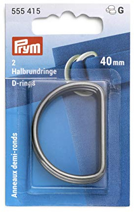 Prym 555415 Halbrundringe 40 mm gunmetal