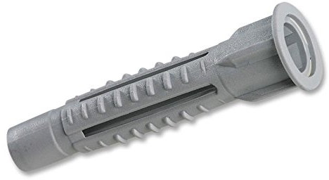 Duratool UFP638 - Tacos de pared universales de nailon de 6 mm x 38 mm, paquete de 25