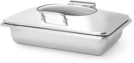Fine Dine 473412 Premium Chafing Dish with Glass Cover, Gn 1/1, 590mm x 410mm x 200mm