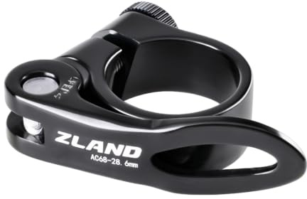 TRIWONDER Fahrrad Sattelkloben 28,6 mm 31,8 mm 34,9 mm, Sattelklemme Schnellspanner Sattelstütze Sattelstützenklemme für MTB und Rennrad (Schwarz, 28.6mm)