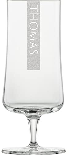 2x Pilsglas 0,3l Biertulpe mit Namens Gravur | 2er Set 0.3 Beer Basic Gläser mit Namen | Spülmaschinenfest | Biergtulpen + Individuelle Lasergravur - 2 Stück