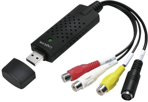 LogiLink VG0030 - USB 2.0-Audio/Video-Grabber, USB-A zu 3x Cinch + miniDIN5, schwarz, 0,1 m
