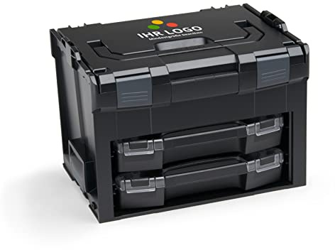 L-BOXX Sortimo LS BOXX 306 | inkl. i-BOXX 72 C3 & i-BOXX 72 I3 in Schwarz individuell anpassbar mit Ihrem Logo | Professioneller Werkzeugkoffer leer | Werkzeugkiste leer Kunststoff