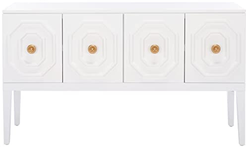 SAFAVIEH Home Collection Riya White 3-Door 2-Shelf Sideboard