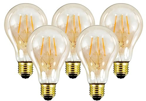 Rolux E27, Vintage Glühbirne, 4W, LED, 1700K, 230V, Retro Leuchtmittel, A75, antike Glühbirne, 3 Stück