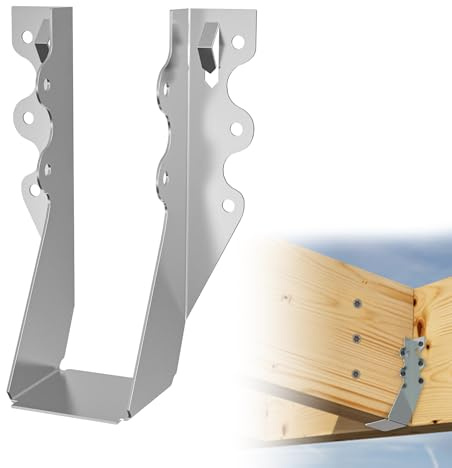 25 pcs 2x6 Joist Hanger,LU26 20 Gauge Double Shear Face Mount Joist Hanger,Hurricane Ties for Rafters Tie Brackets Great for Floor Deck and Ceiling Joists