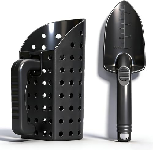 Metaldetector Sabbia Pala, Spiaggia Sabbia Scoop Strumento Di Metal Detector, Set Di Pale E Paletta per Sabbia per Metal Detector Paletta per Sabbia Con Pala per Metalli Rilevamento Caccia Al Tesoro