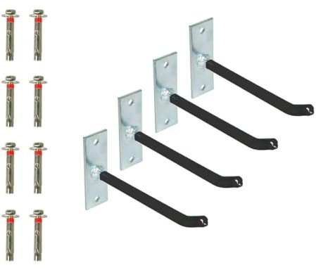 siwitec Soporte de pared para neumáticos de coche, juego de 4 soportes para fijación de neumáticos de coche y llantas en la pared, soporte de pared, árbol de llantas para neumáticos de coche