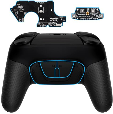 eXtremeRate Programable RISE4 Remap Kit para Nintendo Switch Pro Controlador, Actualización Board & Carcasa Rediseñada & 4 Botones Traseros para NSP Mando - No Incluye Control, Negro