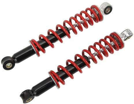 2 Pezzi Ammortizzatore per Moto, 270mm Ammortizzatore a Sospensione Regolabile per 50cc a 125cc Dirt Pit Bike ATV Go Kart