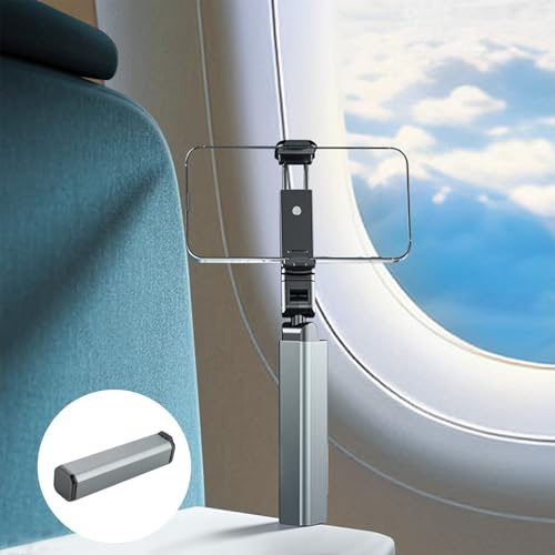 AiQInu Supporto Telefono Pieghevole, Porta Cellulare Compatibile con Smartphone, Supporto Cellulare per Aereo, Tavolo, Cucina (Nero)